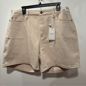 Judy Blue Tan High Waist Jean Shorts Relaxed Fit - NEW With Tags 3X